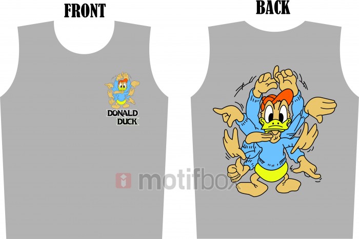 t shirt front / back  donald duck 